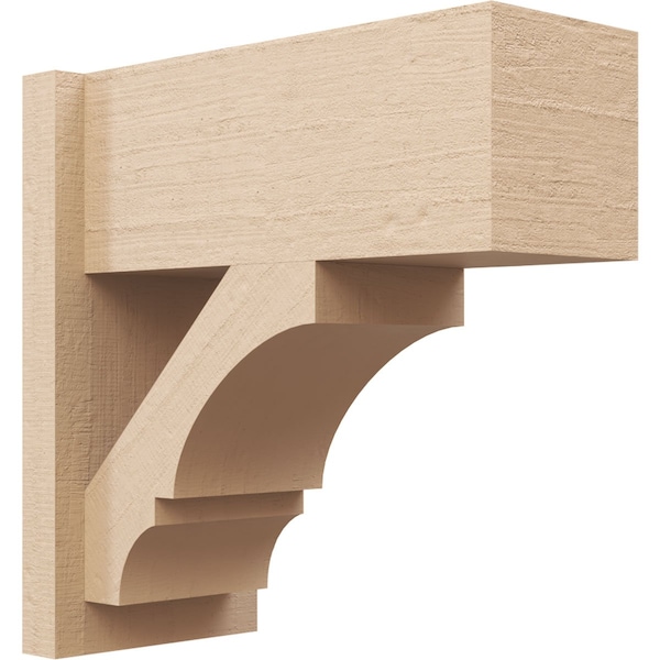 Ekena Millwork 7 1/2-in W x 16-in D x 16-in H Balboa Block Rough Cedar Woodgrain TimberThane Outlooker, Primed Tan OUTUR075X16X16BOA44RCPR - main